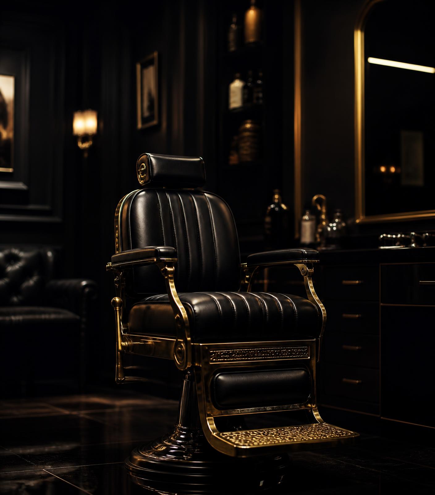 The signature chair at Culture Cutz Barbershop